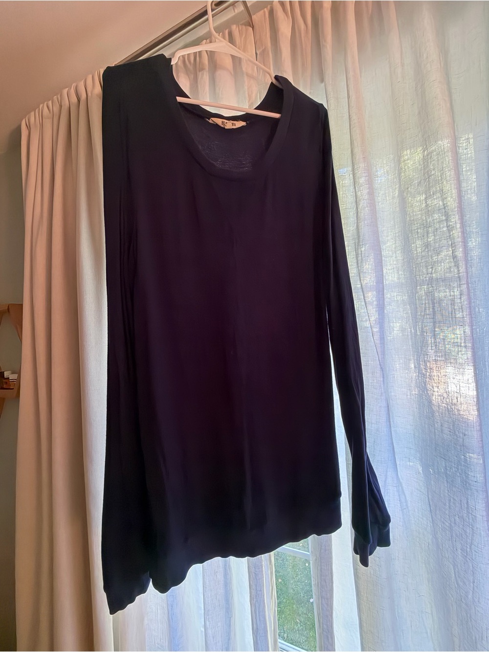 Women's Navy Scoop Neck Sweater